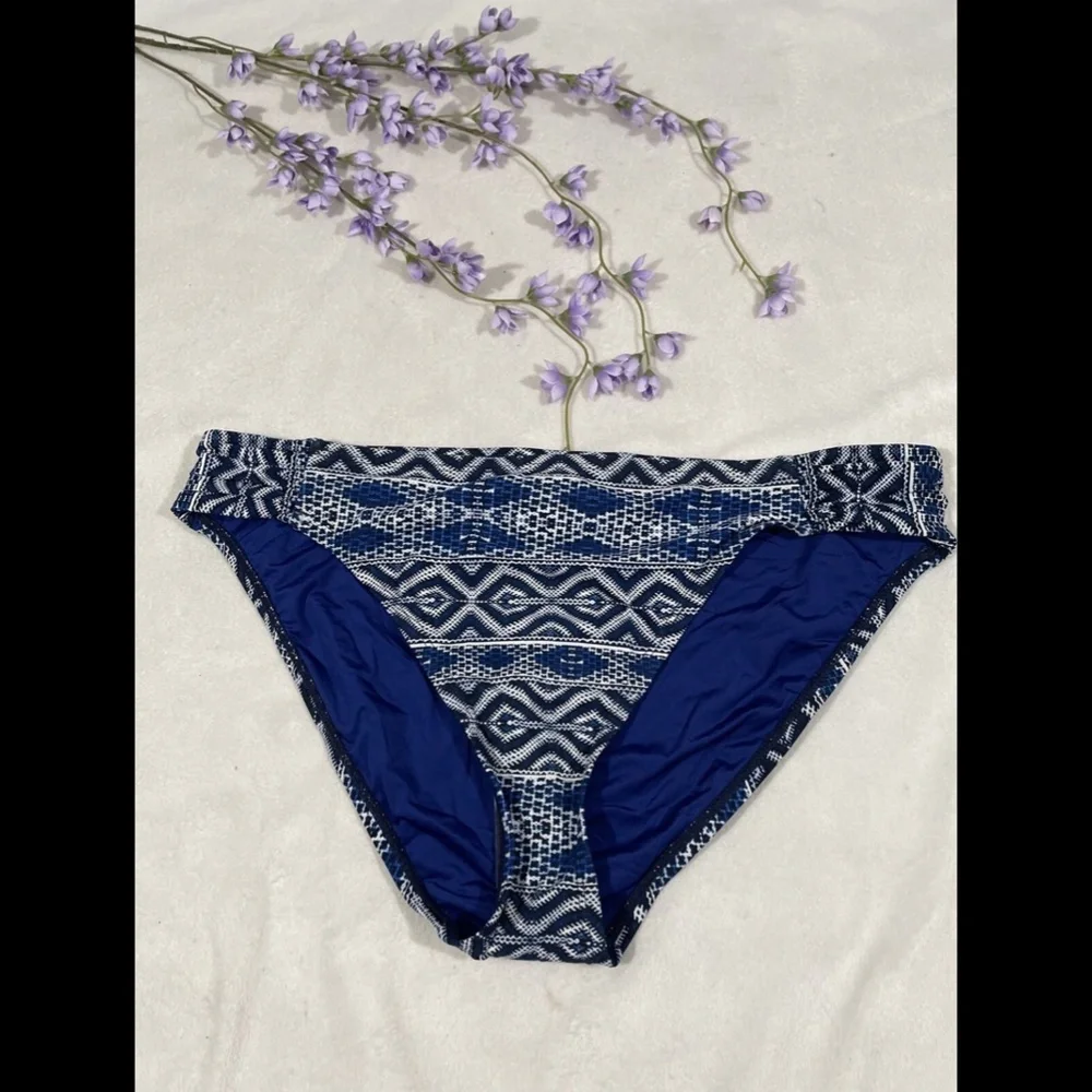 NEW La Blanca Designer Jeans‎ Side Shirred Hipster Bikini Bottom [SZ 14 US ]